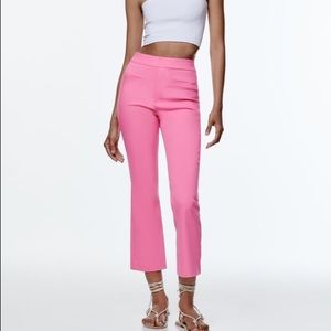 Zara pink mini flare pants